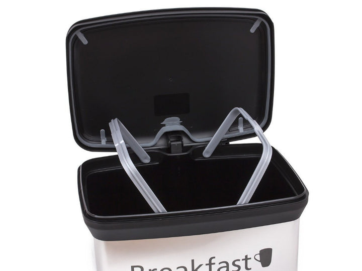 Pattumiera da cucina Curver a pedale, design argento, 50 L