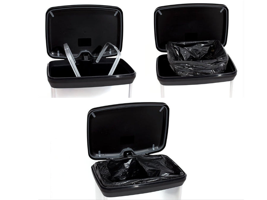 Pattumiera da cucina Curver a pedale, design argento, 50 L