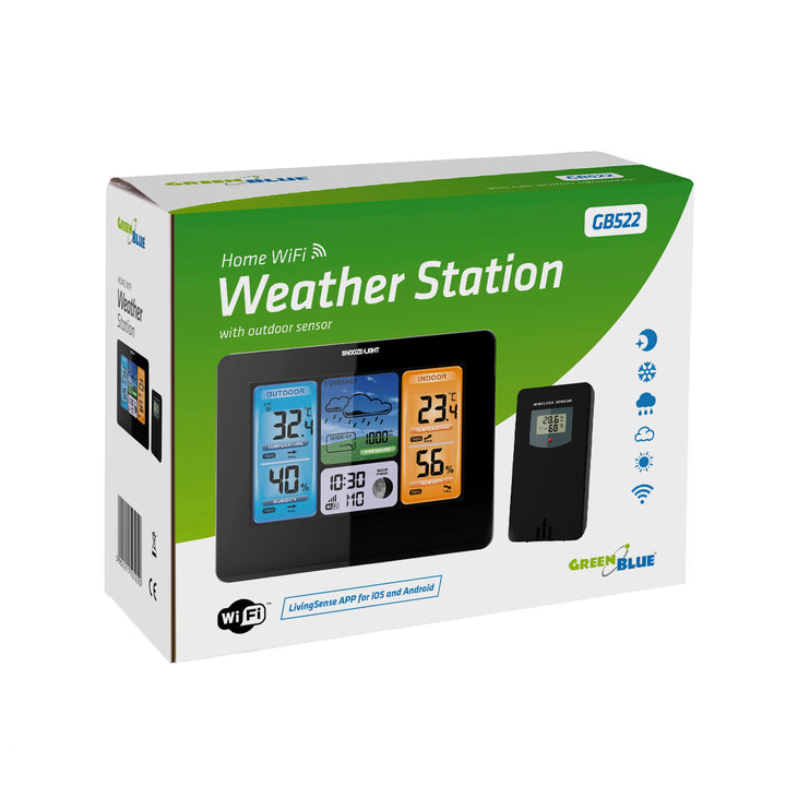 Stazione Meteorologica a Colori  Wireless Wifi GB522GreenBlue