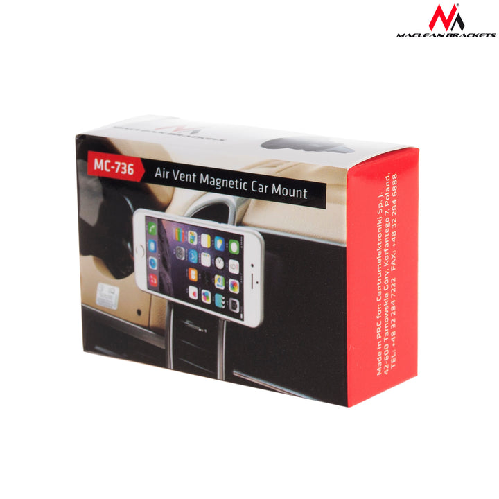 Supporto Magnetico Per Auto Universale per Qualsiasi Telefono Cellulare Smartphone o GPS Maclean Brackets MC-736
