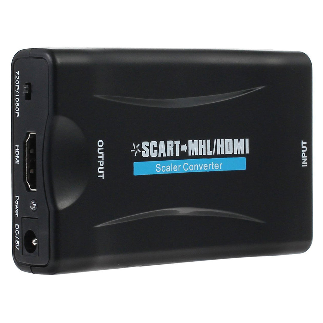 Il convertitore da SCART a HDMI è un convertitore universale che trasforma l'ingresso analogico SCART in un'uscita digitale HDMI (fino a 1080p a 60 Hz).