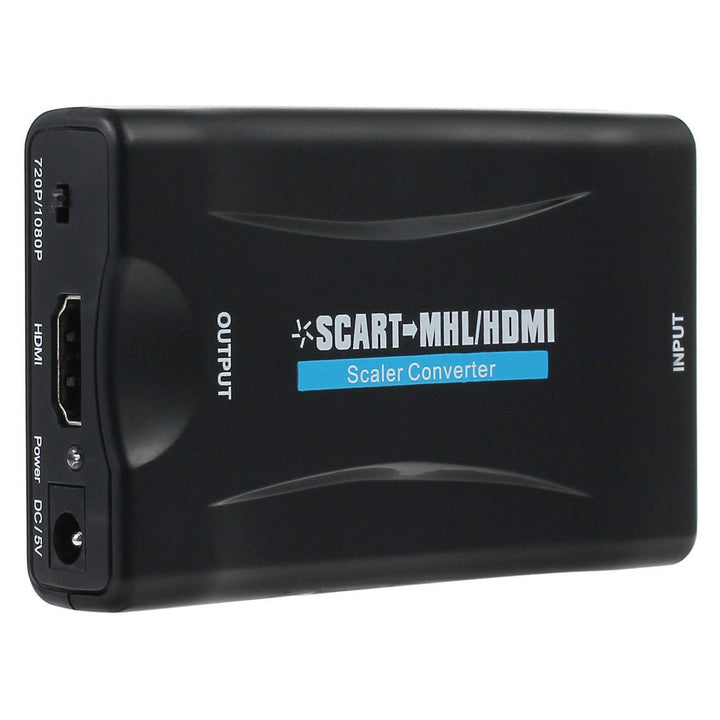 Il convertitore da SCART a HDMI è un convertitore universale che trasforma l'ingresso analogico SCART in un'uscita digitale HDMI (fino a 1080p a 60 Hz).