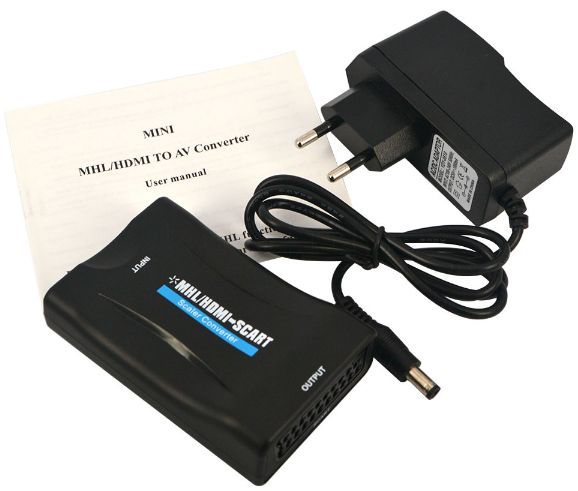 Il convertitore da SCART a HDMI è un convertitore universale che trasforma l'ingresso analogico SCART in un'uscita digitale HDMI (fino a 1080p a 60 Hz).