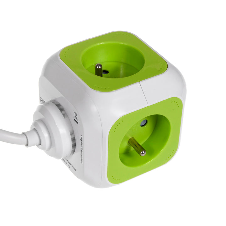 Presa di corrente quadrupla MagicCube, 2 ingressi USB 1.4m GreenBlue GB118