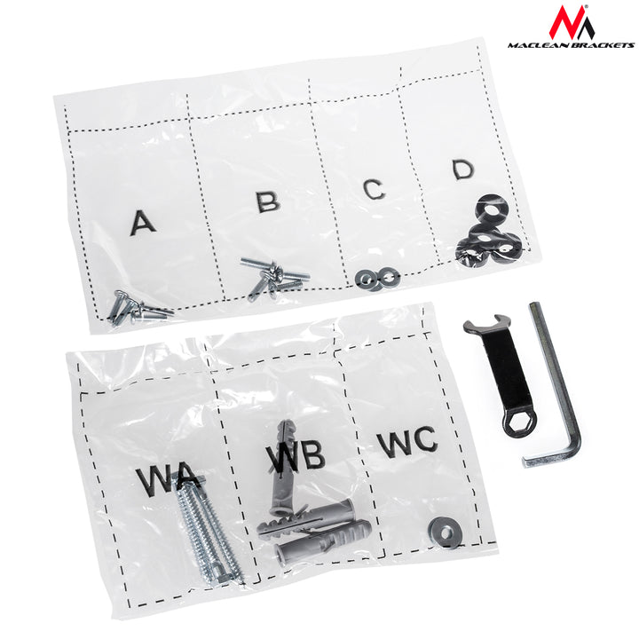 Monitor LCD LED Plasma TV Wall Mount Supporto a Parete Maclean mc-740