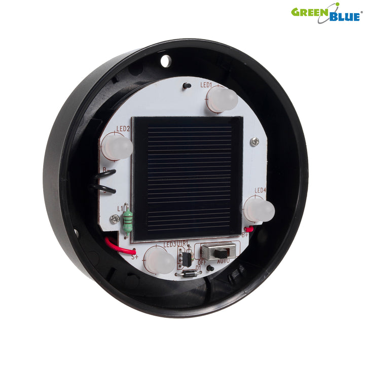 GreenBlue lampada solare da giardino a stelo, sfera 20x20x53cm, LED bianco, GB123