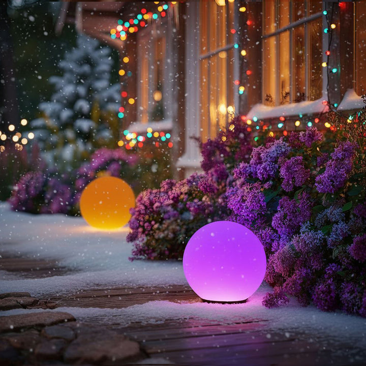 GreenBlue lampada solare, autoportante, giardino, sfera 25x25x58cm, LED RGB, GB165