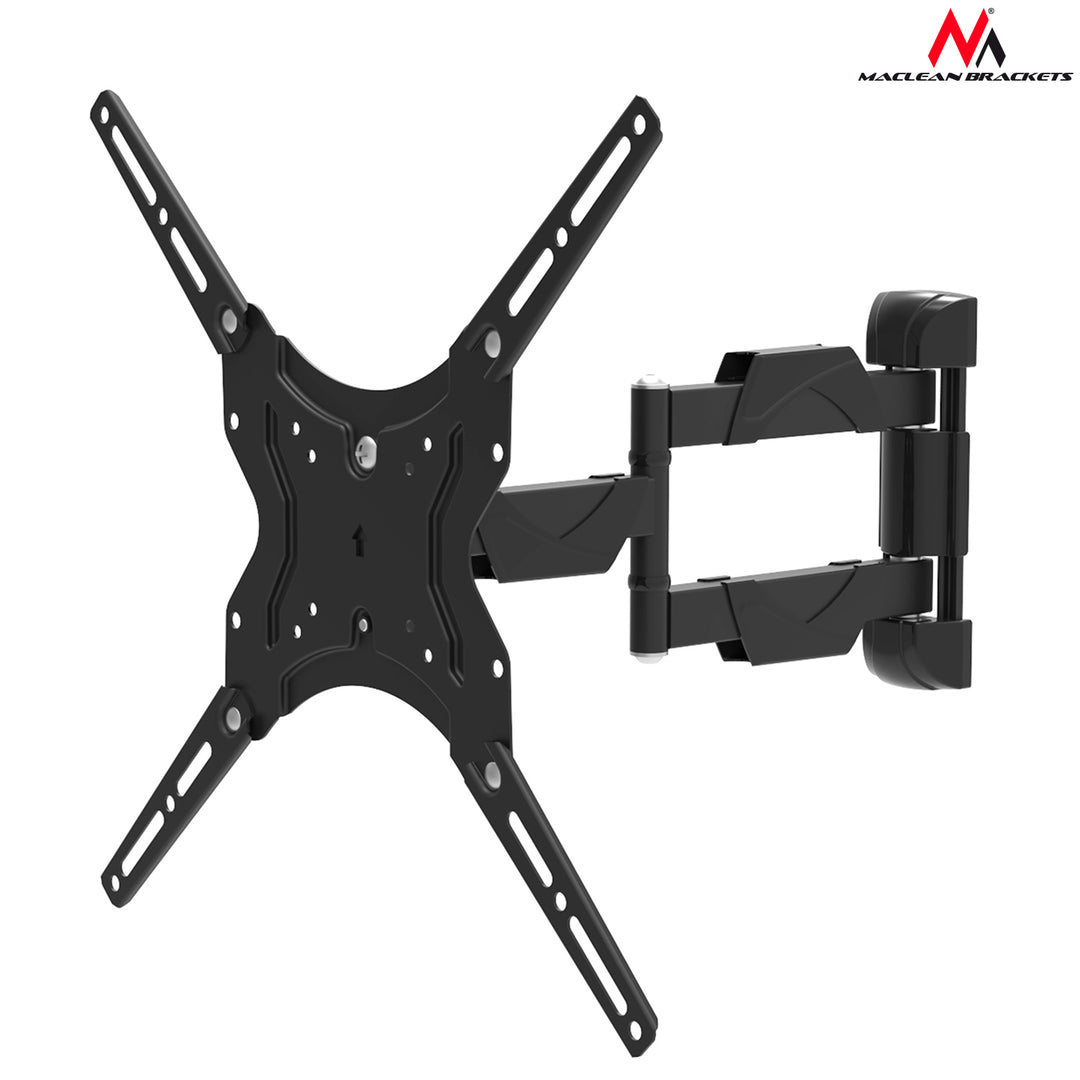 Maclean MC-743 Supporto per TV Monitor fino a 30 kg, 13"- 65", distanza da muro regolabile