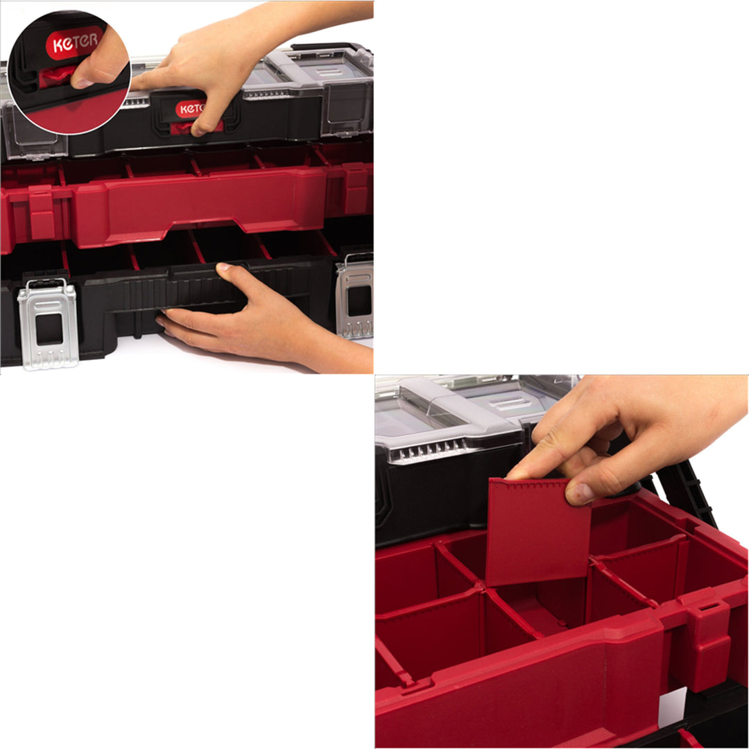 Casetta portautensili Curver Canti trio Nero rosso