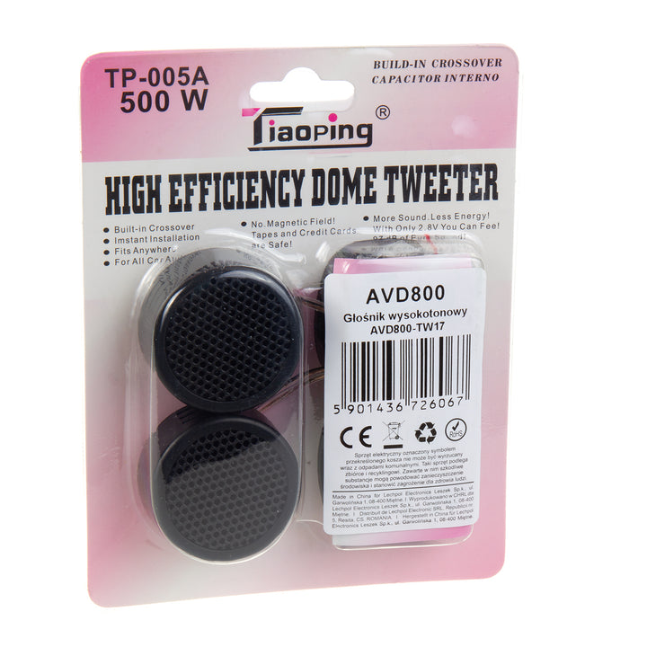 Altoparlanti per auto con tweeter, 200 W max, 4 Ohm, AVD800