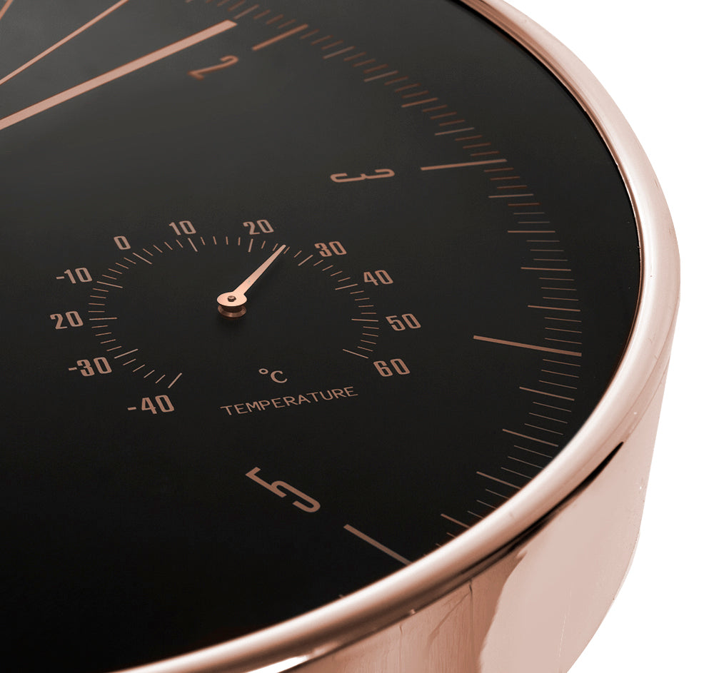Orologio da Parete con Termometro e Igrometro 2 colori disponibili