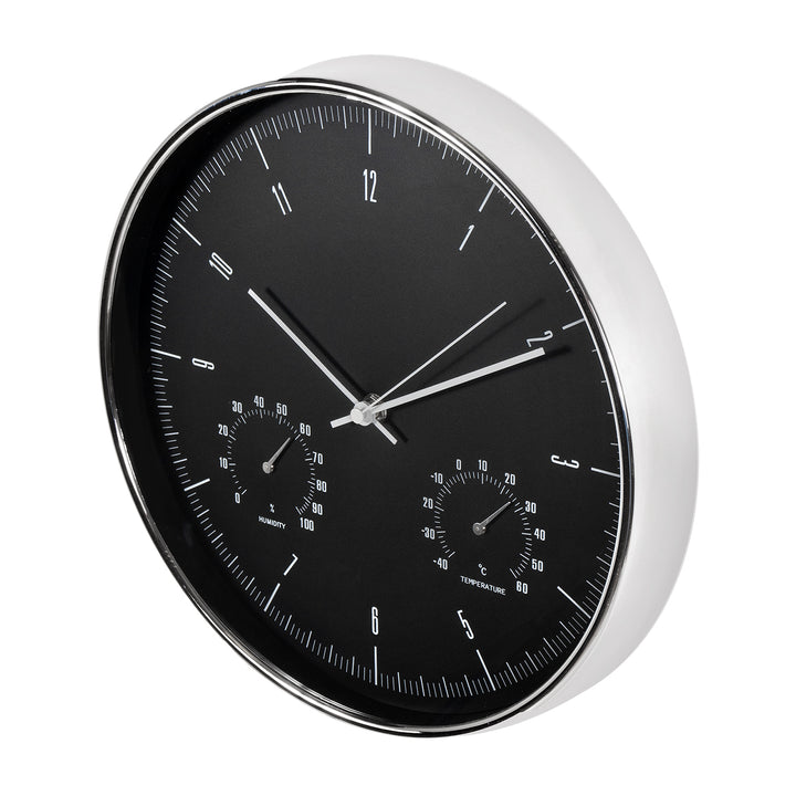 Orologio da Parete con Termometro e Igrometro 2 colori disponibili