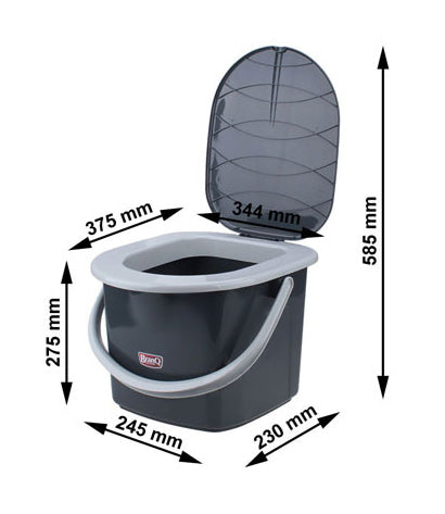 Toilette BranQ Portatile Secchio 15,5L  disponibile in 3 colori