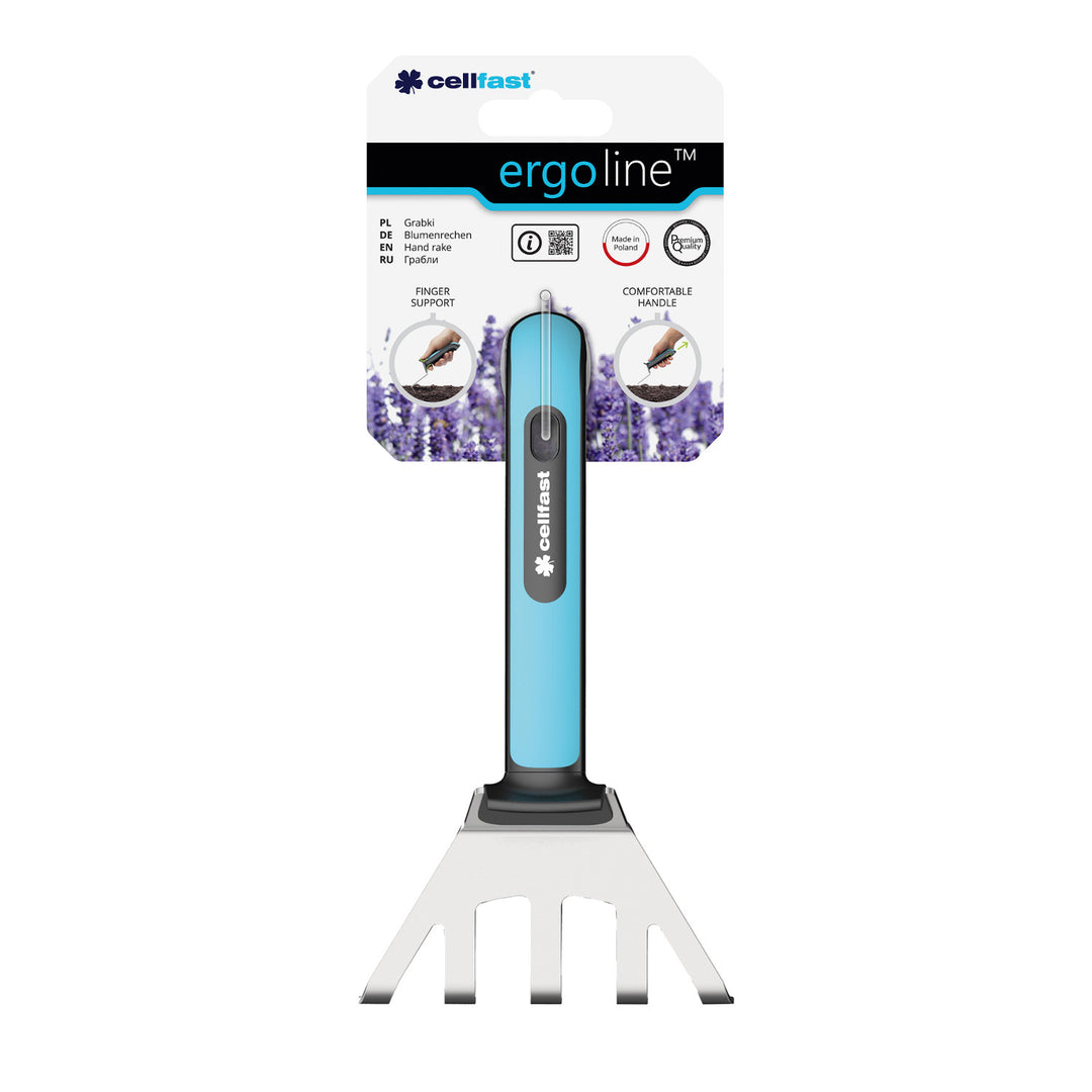 Cellfast Ergo Rastrello manuale in acciaio inox da Giardino