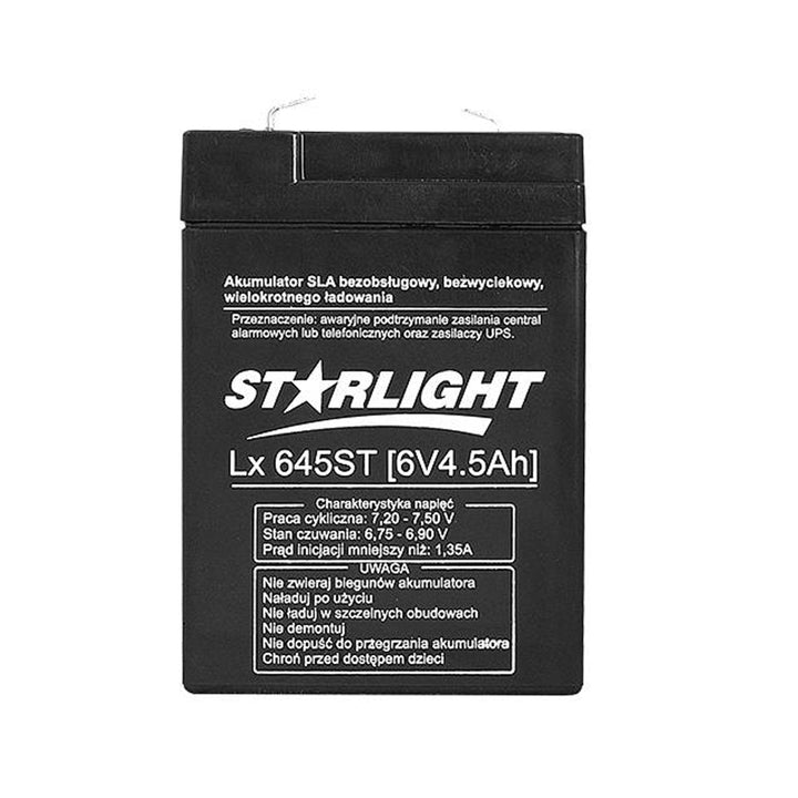 Batteria al gel, PS 4.5Ah - 6V AGM peso 1 kilogramma