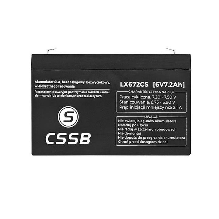 Batteria al gel  PS 6V  7.2Ah Lamex LX672  monouso