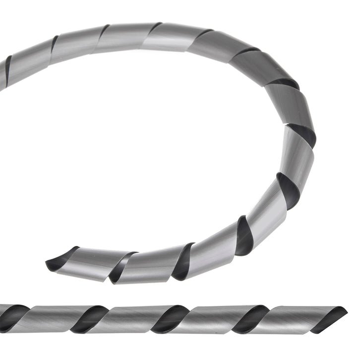 Organizzatore di griglie per cavi Maclean, mascheratura, (8,7*10 mm), 3 m, spirale argento, MCTV-685S