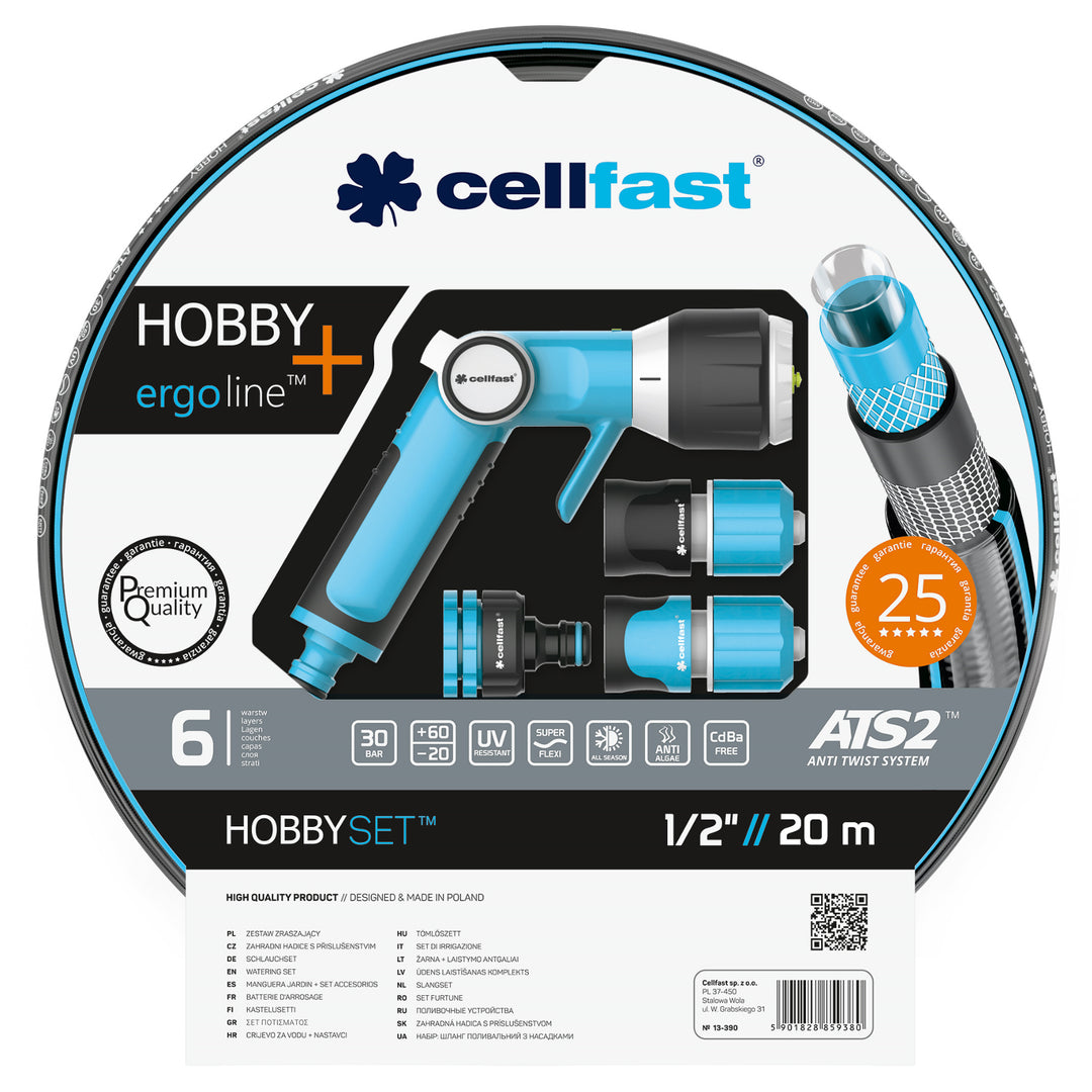 Set da giardino 20m 1/2 "Tubo flessibile da giardino Cellfast Hobby