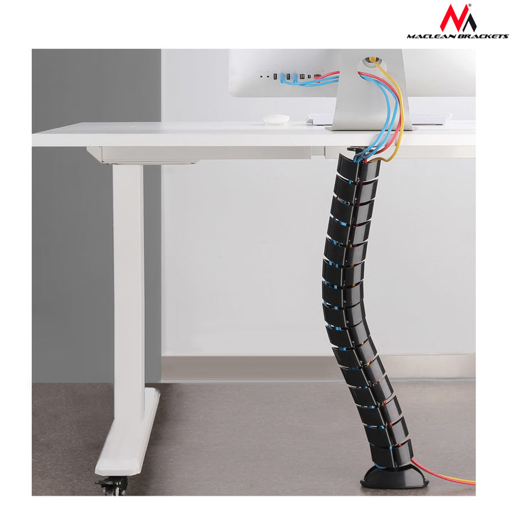 Copricavi avvolgicavi a spirale Maclean MC-768 B nero