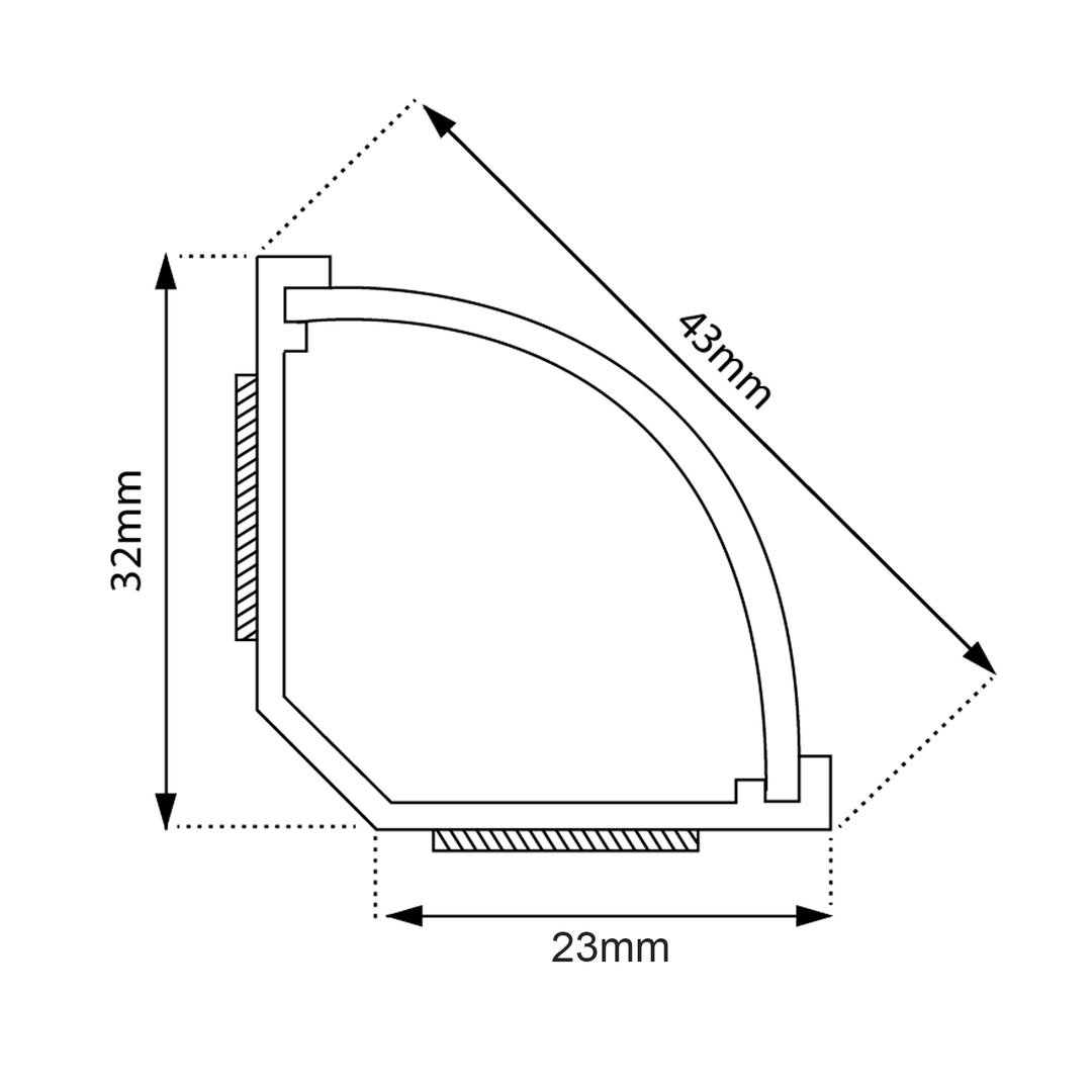 Canalina Copricavo con nastro biadesivo 1.5m 43*23MM bianca Maclean MCTV-575