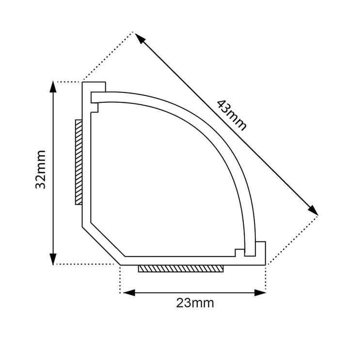 Canalina Copricavo con nastro biadesivo 1.5m 43*23MM bianca Maclean MCTV-575