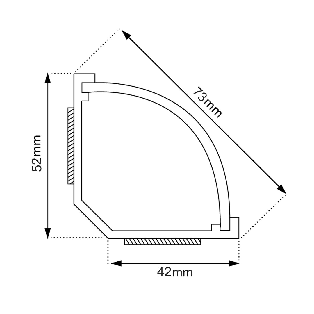 Canalina Copricavo con nastro biadesivo 1.5m 73*42MM Bianca Maclean MCTV-577