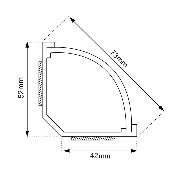Canalina Copricavo con nastro biadesivo 1.5m 73*42MM Bianca Maclean MCTV-577