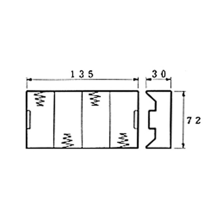 Velleman BH443D 4xR20 D cestello per batteria piatta per saldatura