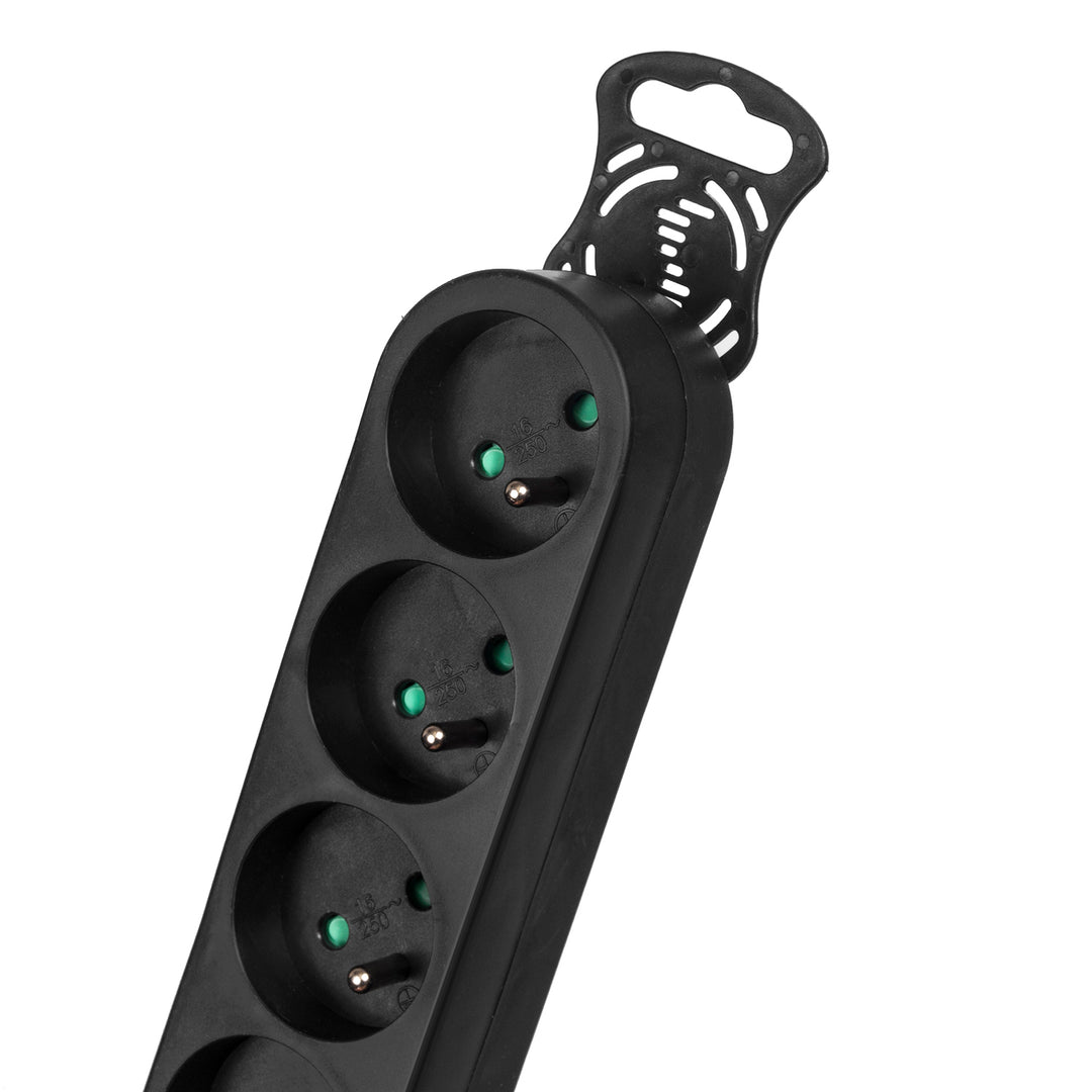 Prolunga ciabatta 6 prese nero 3m Maclean Energy MCE187 2300W