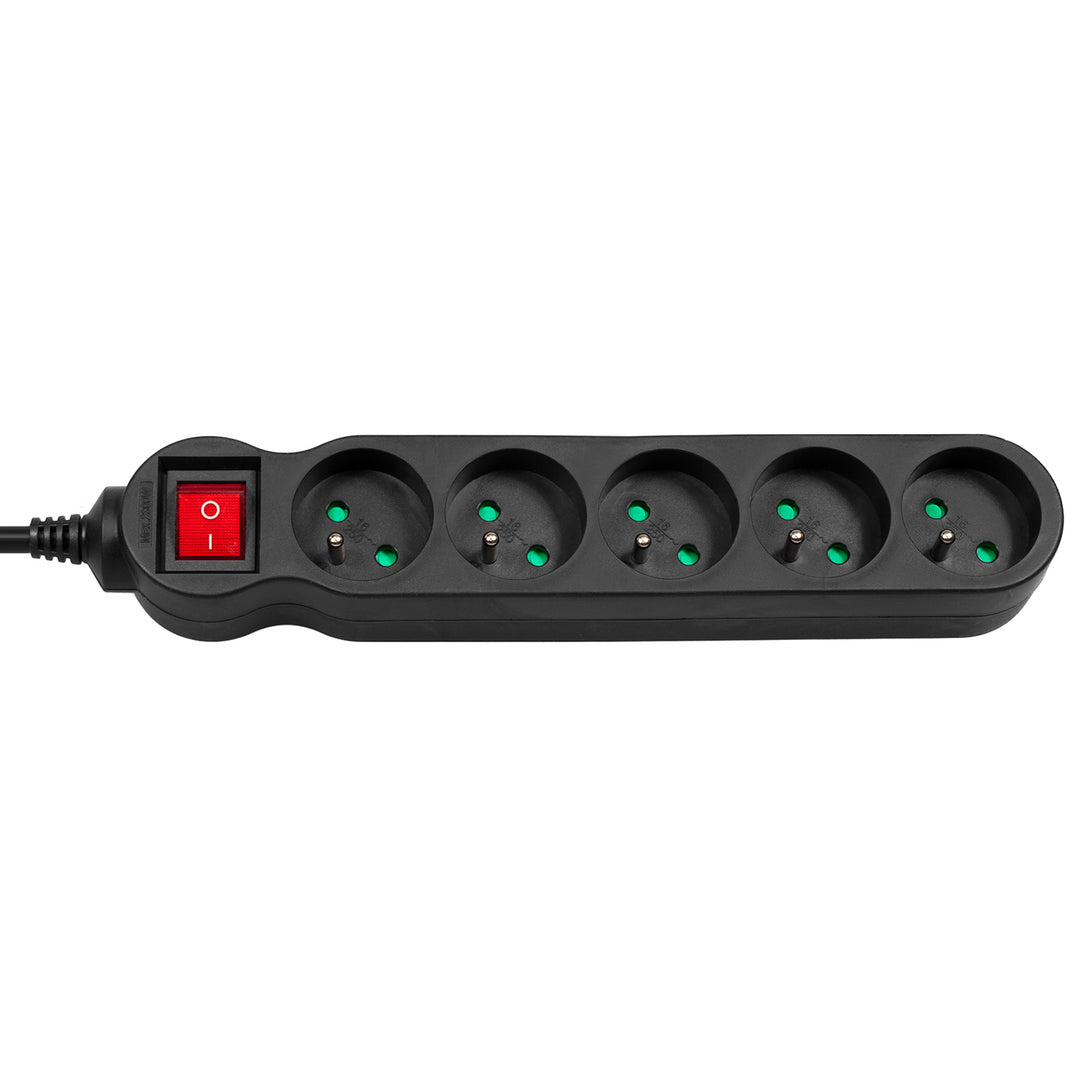 Cavo di prolunga ciabatta Maclean Energy MCE185 5 m nero