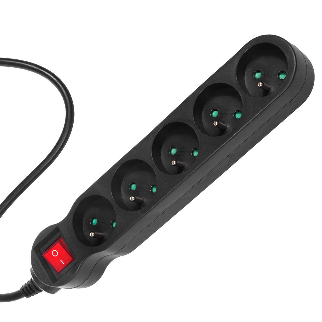 Cavo di prolunga ciabatta Maclean Energy MCE185 5 m nero