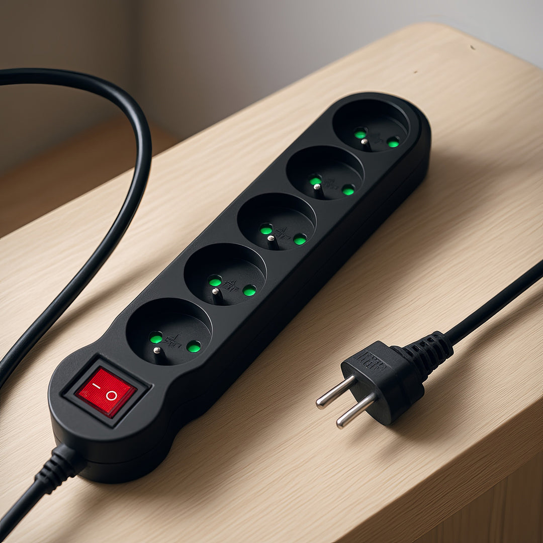 Ciabatta elettrica Maclean Energy MCE183 Cavo di prolunga a 5 prese con interruttore