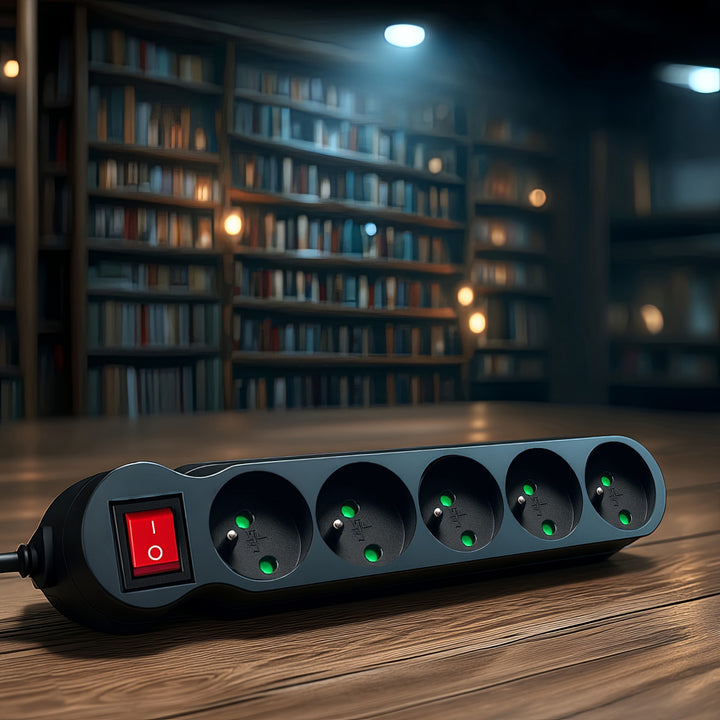 Ciabatta elettrica Maclean Energy MCE183 Cavo di prolunga a 5 prese con interruttore