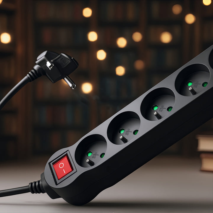 Ciabatta elettrica Maclean Energy MCE183 Cavo di prolunga a 5 prese con interruttore