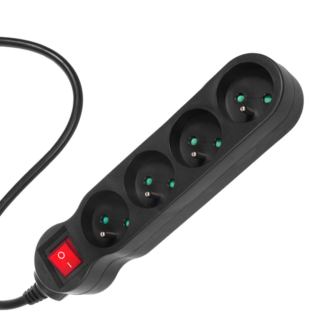 Ciabatta elettrica Maclean Energy MCE182 Cavo di prolunga a 4 prese con interruttore