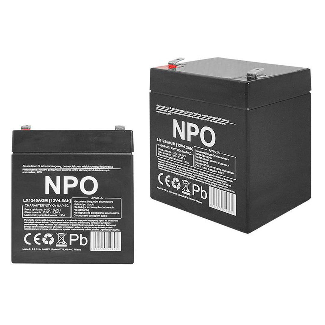 Batteria al gel uso vario LX1245  LAMEX 12V  4,5Ah