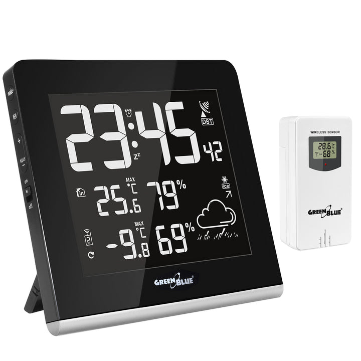 Stazione meteo wireless 9 colori GreenBlue GB151 DCF VA LCD
