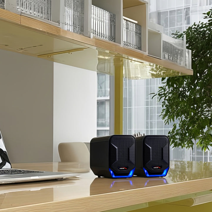 Altoparlanti 6W USB Blue&Black Audiocore AC865 B Moderno