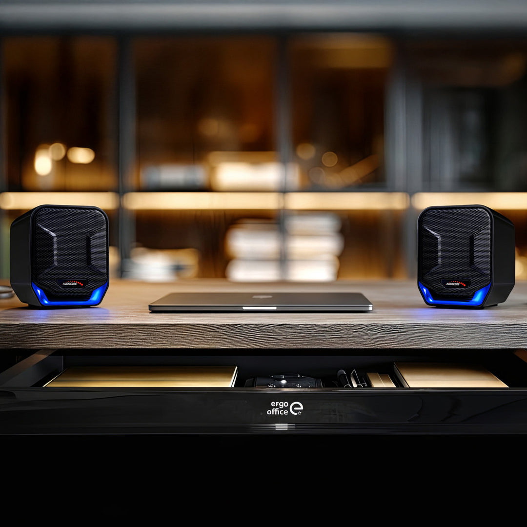 Altoparlanti 6W USB Blue&Black Audiocore AC865 B Moderno