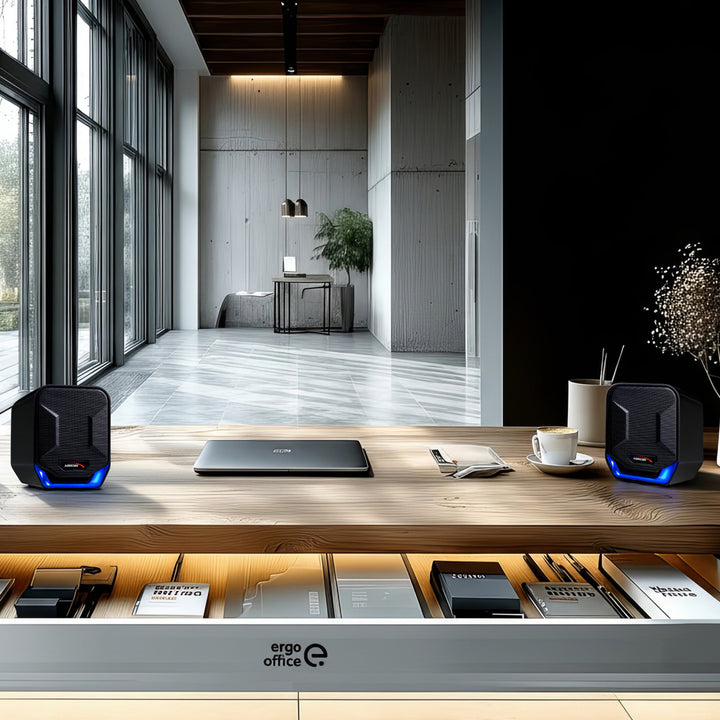 Altoparlanti 6W USB Blue&Black Audiocore AC865 B Moderno