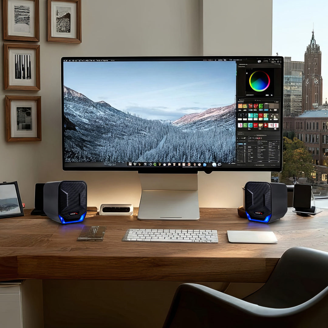 Altoparlanti 6W USB Blue&Black Audiocore AC865 B Moderno