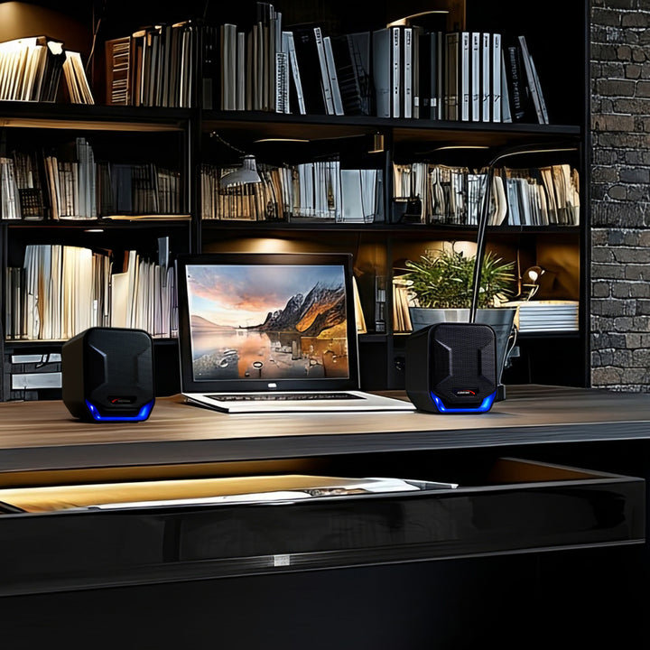 Altoparlanti 6W USB Blue&Black Audiocore AC865 B Moderno