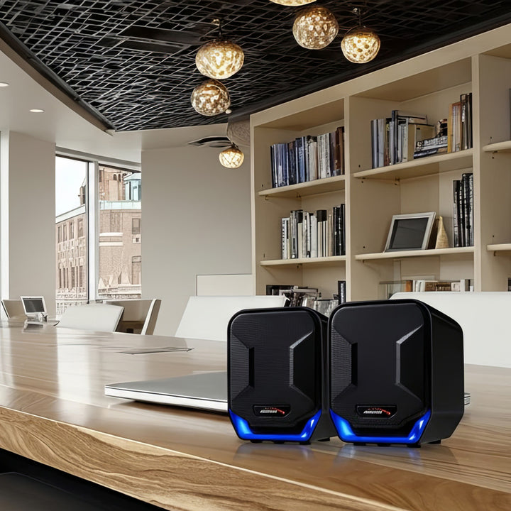 Altoparlanti 6W USB Blue&Black Audiocore AC865 B Moderno