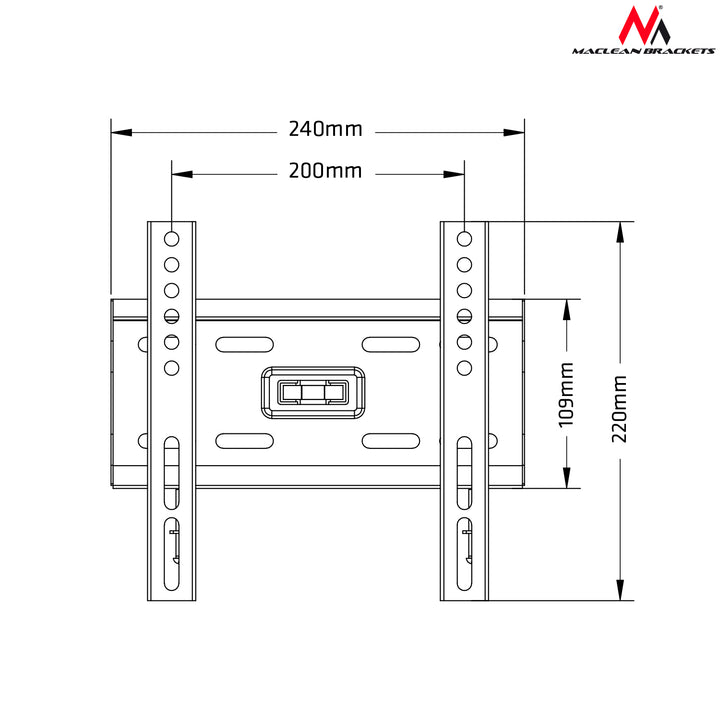 Supporto TV 13-50" fino a 35kg  Maclean MC- 777 colore nero