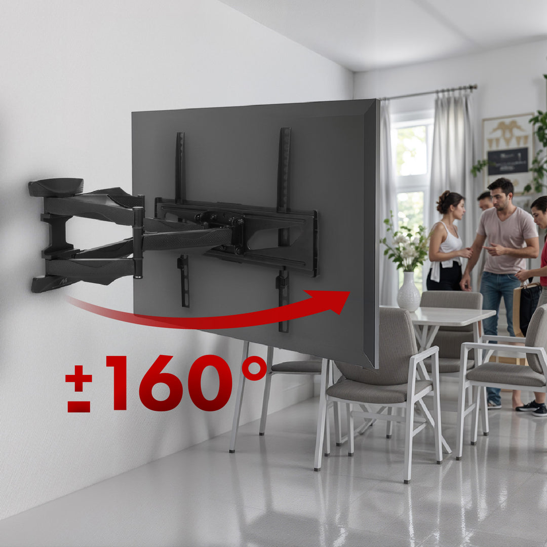 Supporto TV Maclean, max VESA 400x400, 26-70", fino a 45 kg, nero, MC-781