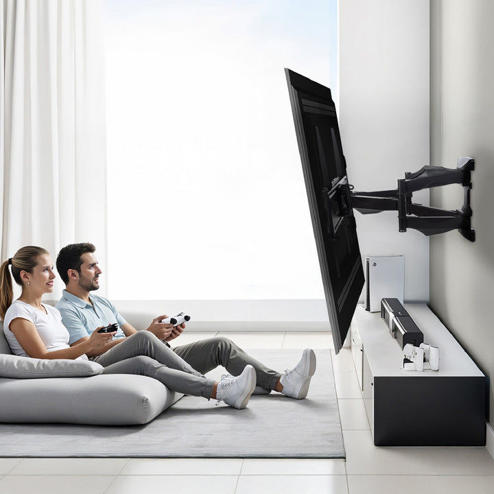 Supporto TV Maclean, max VESA 400x400, 26-70", fino a 45 kg, nero, MC-781