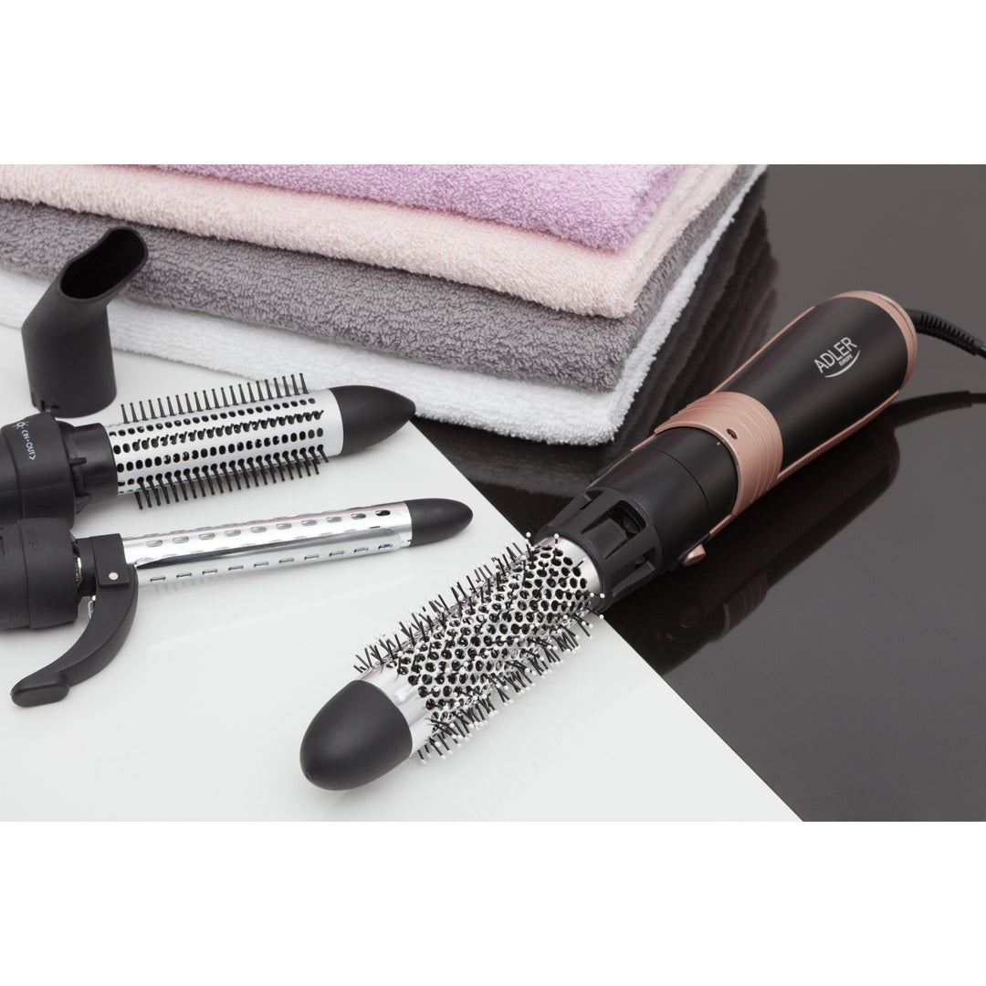 Ferro arricciacapelli Adler, multifunzione, 6 accessori, 2 impostazioni di temperatura, 1000W, AD 2022