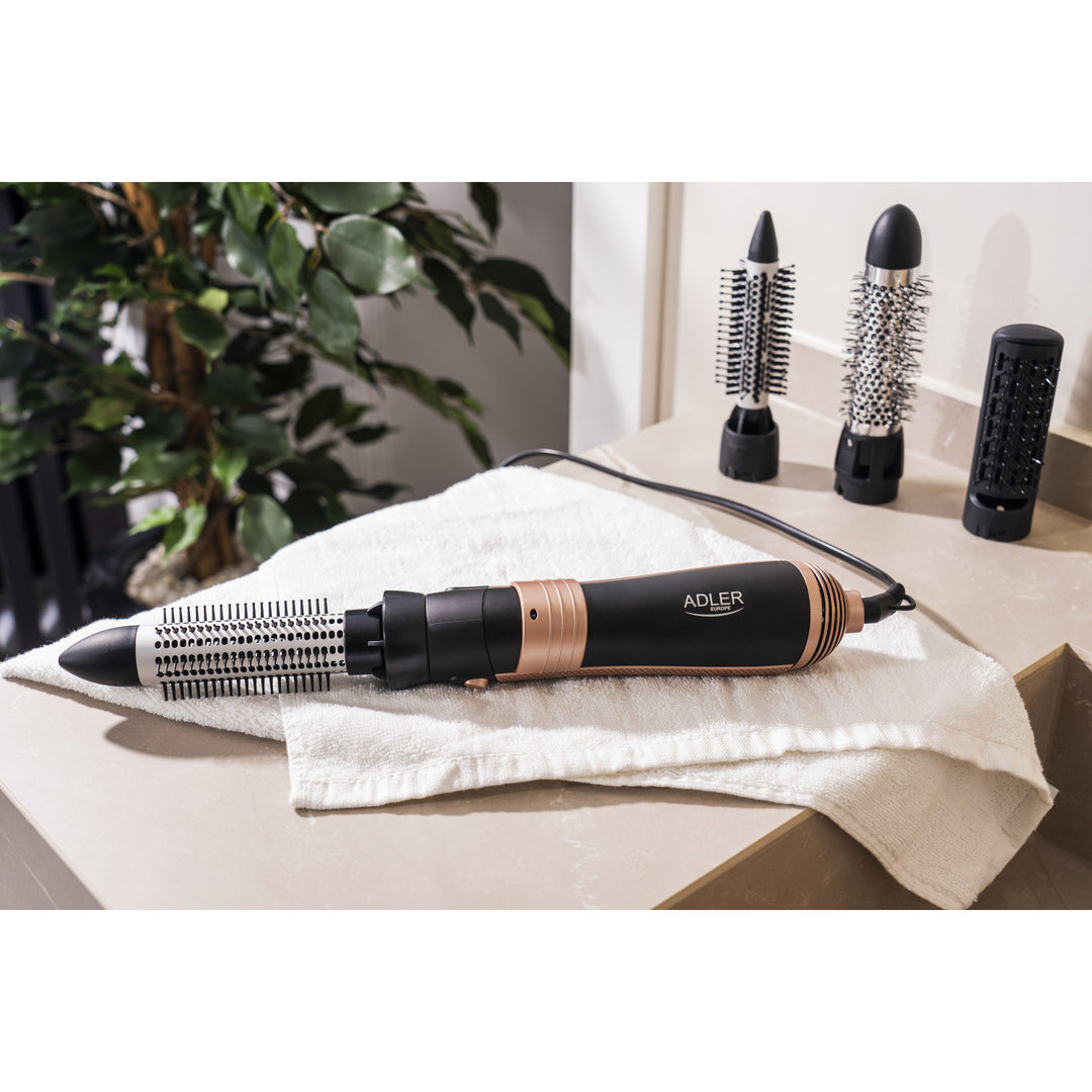 Ferro arricciacapelli Adler, multifunzione, 6 accessori, 2 impostazioni di temperatura, 1000W, AD 2022