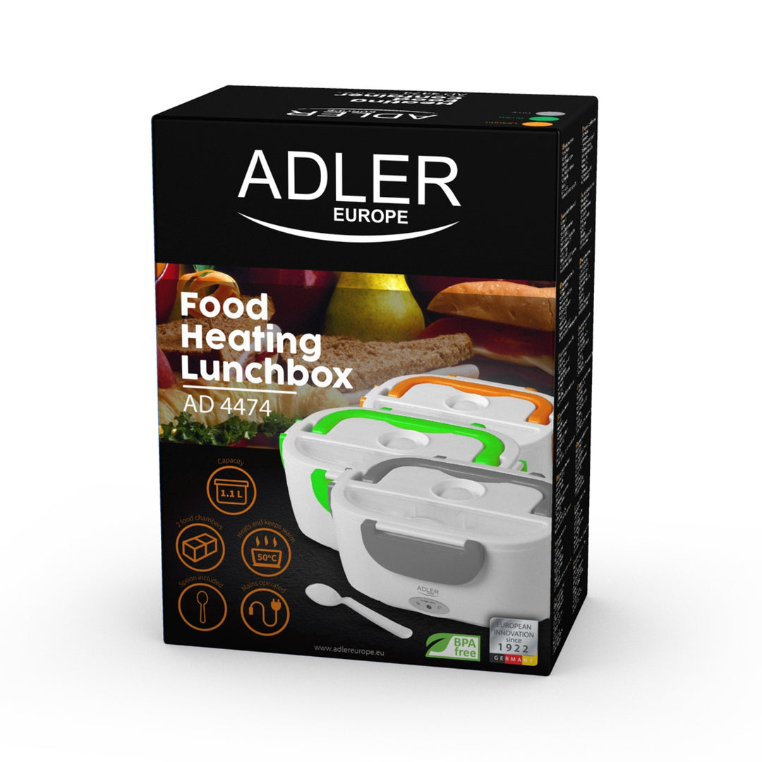 LUNCHBOX riscaldatore elettrico ADLER LUNCH BOX contenitore per alimenti grigio thermos contenitore - per il riscaldamento facile e veloce degli alimenti