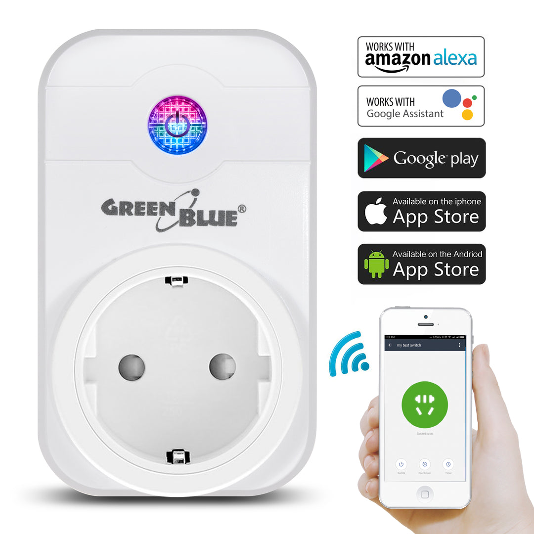 Smart WiFi Presa di corrente Spina  Wireless Timer Telecomando Interruttore di alimentazione dell'app Alexa e SmartLife